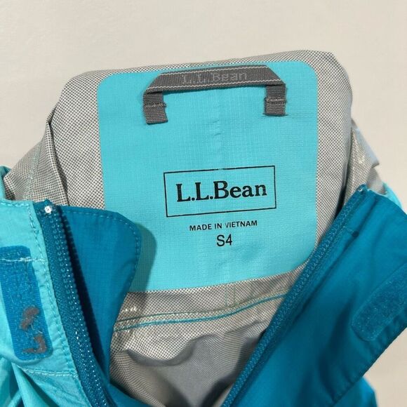 L.L.Bean Kids’ Teal Rain Jacket – Size S4 - Picture 3 of 6